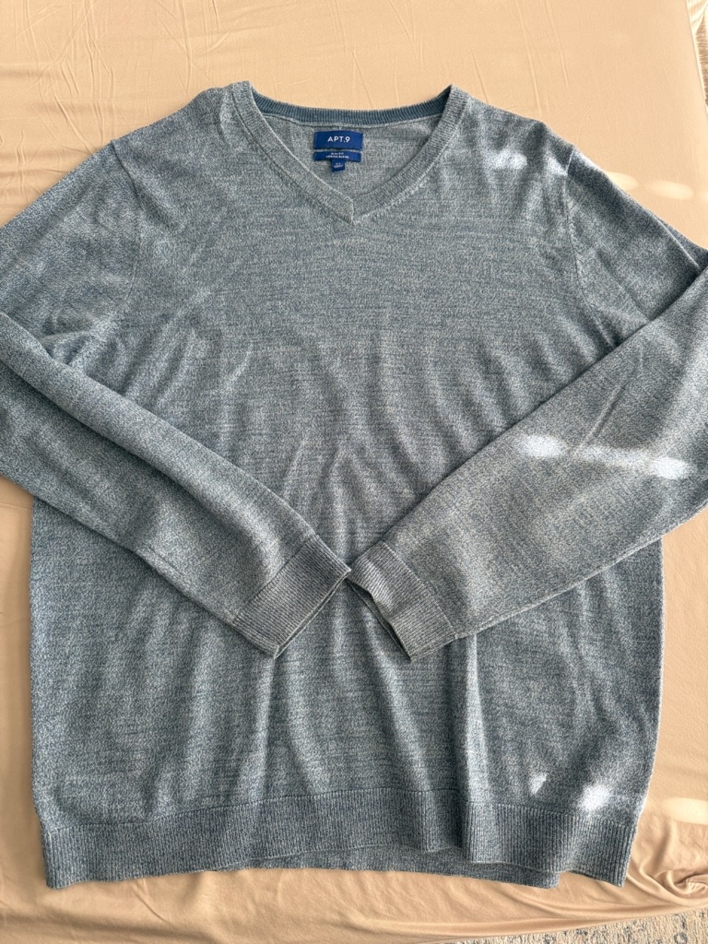 Apt. 9 Men's Heather blue V-Neck Sweater